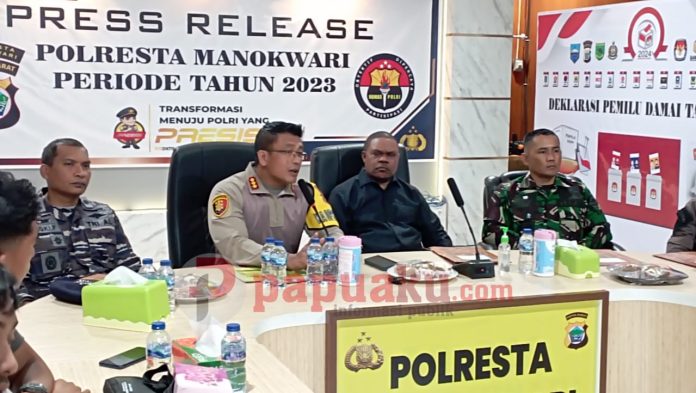 Rilis Akhir Tahun Polresta Manokwari